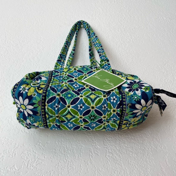 New Vera Bradley blue green daisy Daisy quilted shoulder bag - Picture 4 of 8